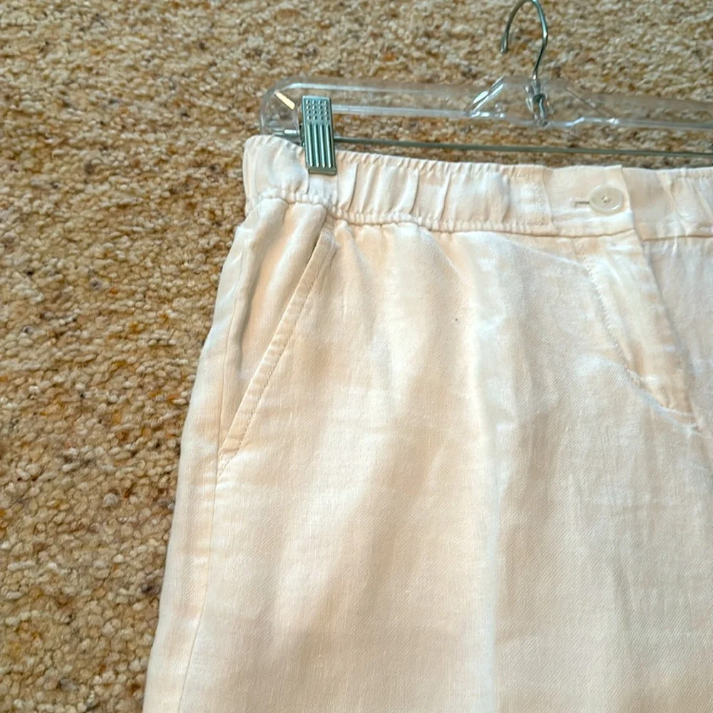 LOFT Wide-leg white linen pants. Size Small. - Picture 2 of 9